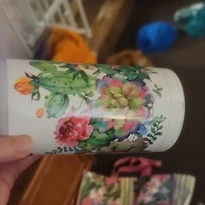 Floral Cactus Tumbler